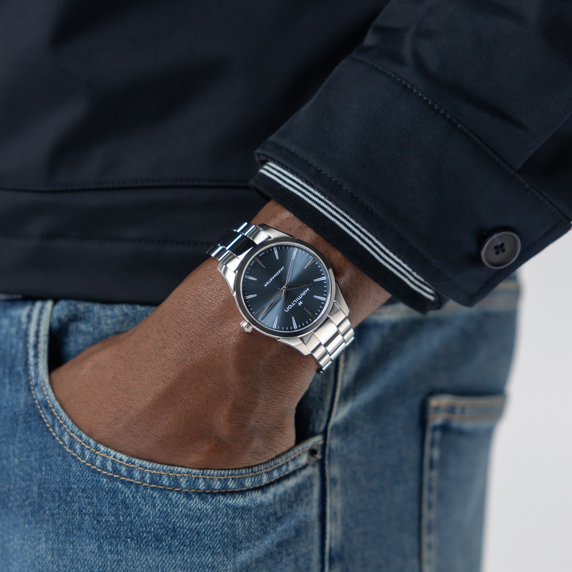 ハミルトン(HAMILTON) NEW ジャズマスター クォーツ 40mm ブルー